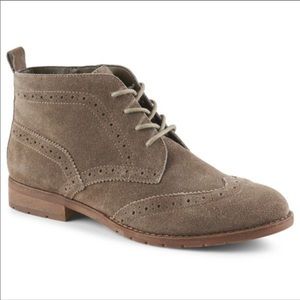 Suede Leather Lace Up Boots